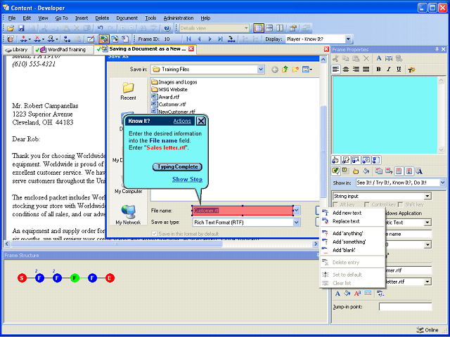 Screen image of this step