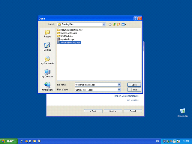 Screen image of this step