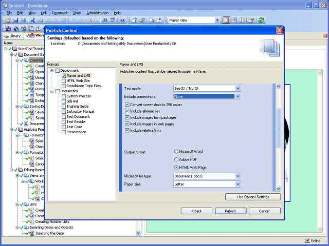 Screen image of this step