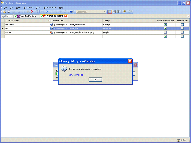 Screen image of this step