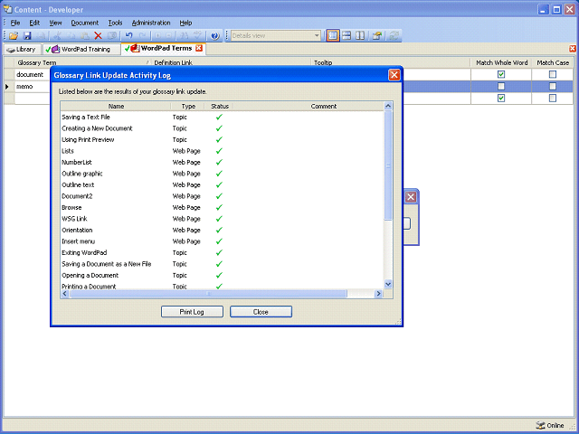 Screen image of this step