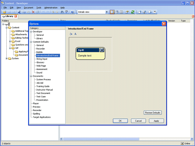 Screen image of this step