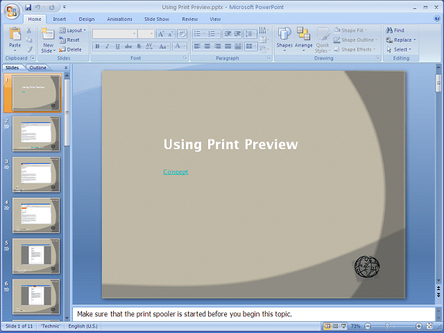 Screen image of this step