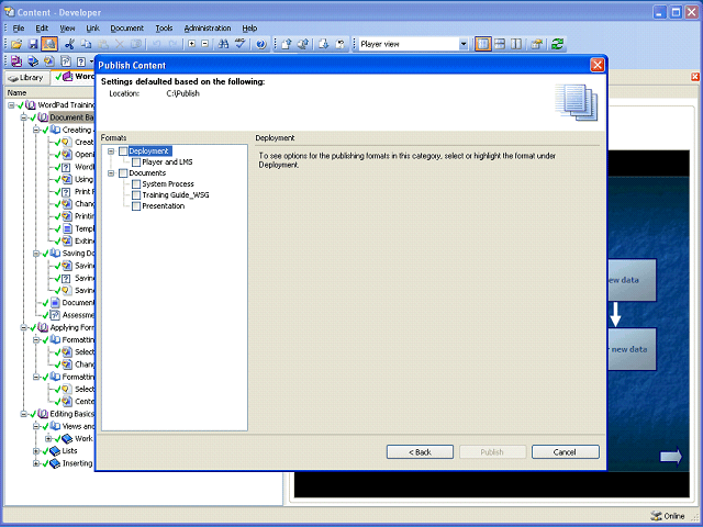 Screen image of this step