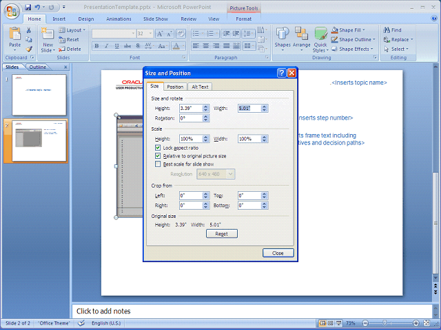 Screen image of this step