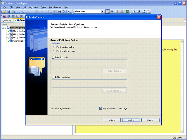 Screen image of this step