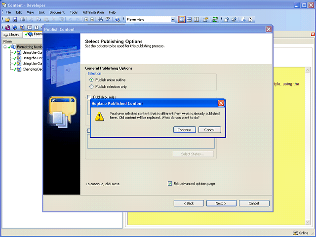 Screen image of this step