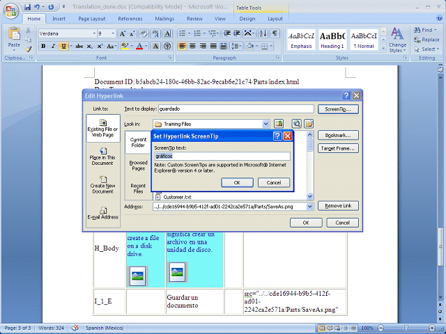 Screen image of this step