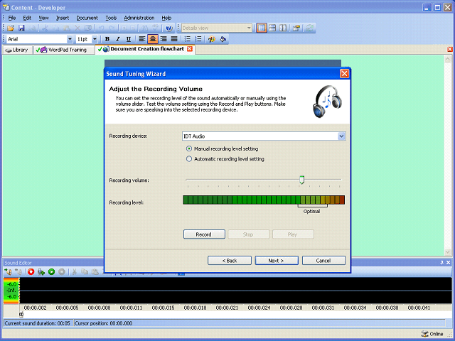 Screen image of this step