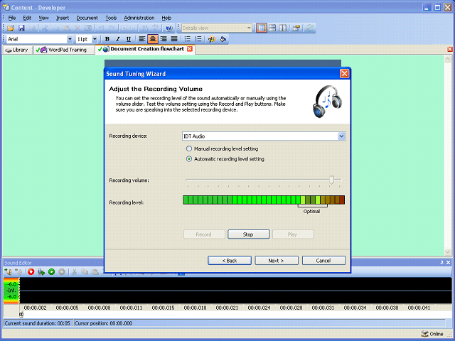 Screen image of this step