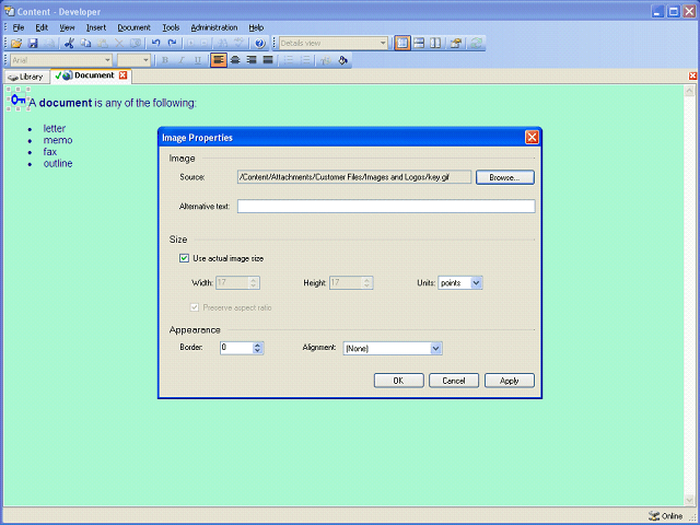 Screen image of this step