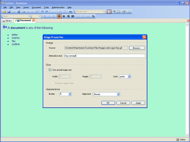 Screen image of this step