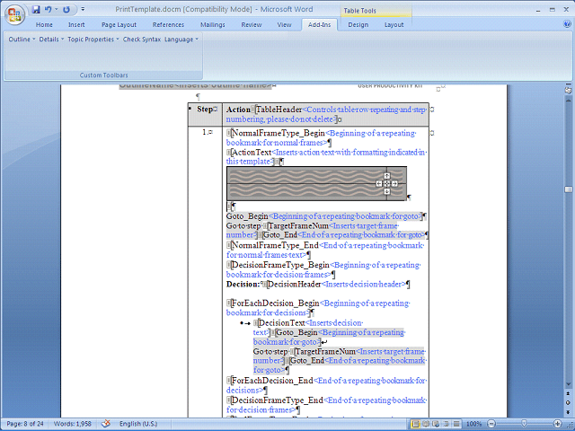 Screen image of this step