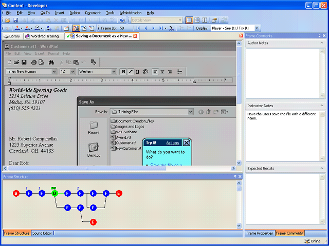 Screen image of this step