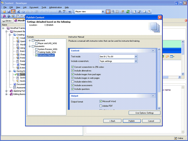 Screen image of this step