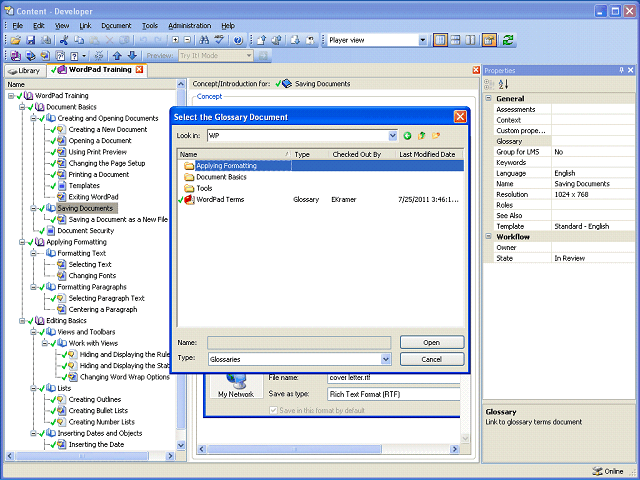 Screen image of this step