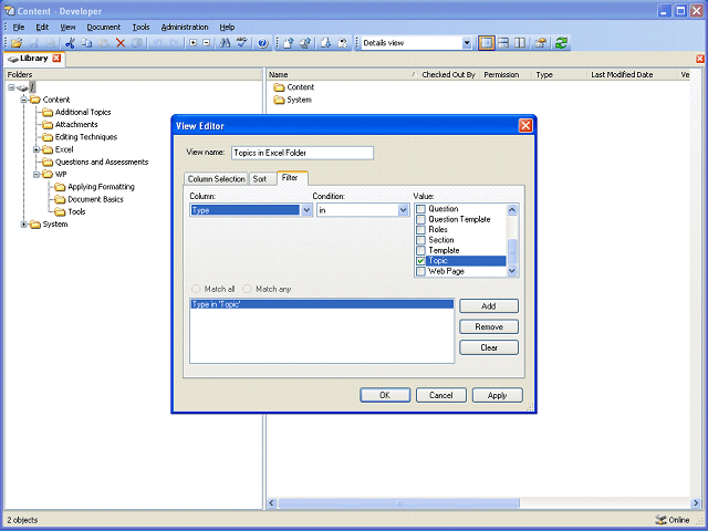 Screen image of this step