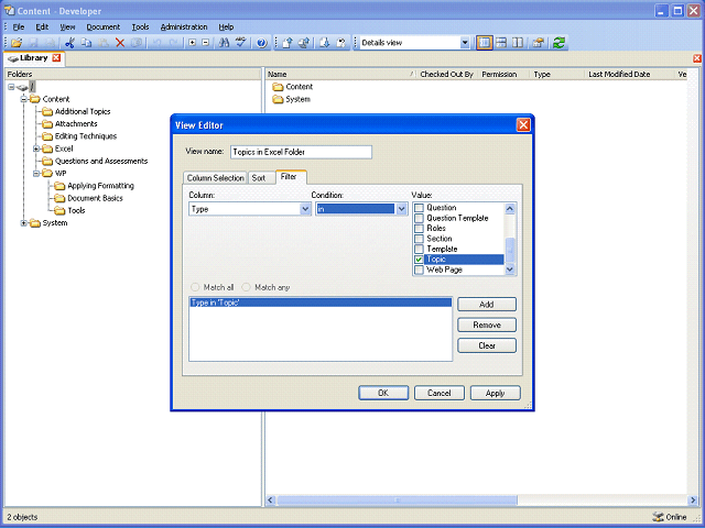 Screen image of this step