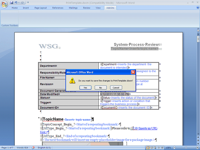 Screen image of this step