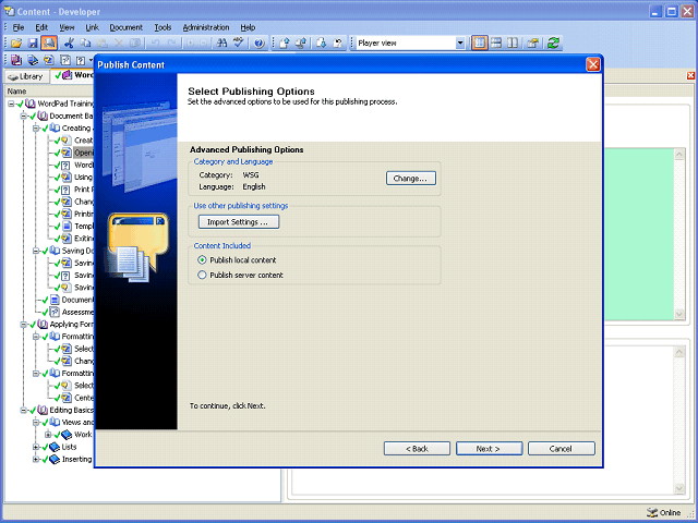 Screen image of this step