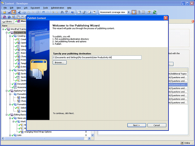 Screen image of this step