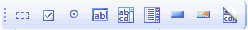 Insert Form, Checkbox, Radio Button, Test Field and Area, Selection Field, Button, Image Button, Hidden Field Toolbar icons.