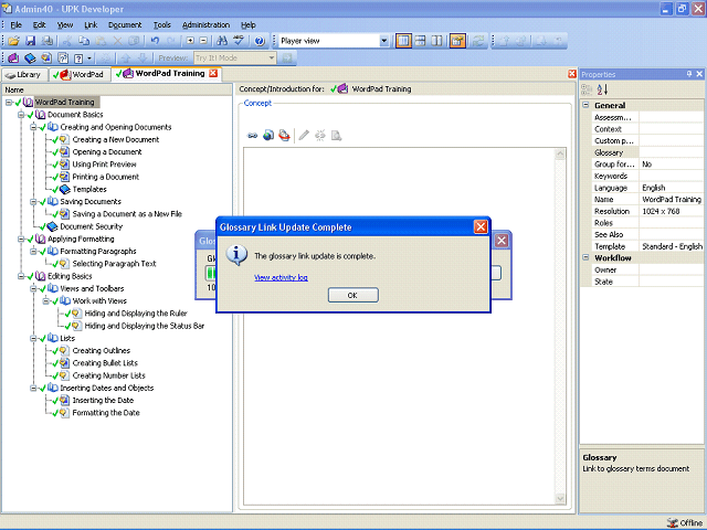 Screen image of this step