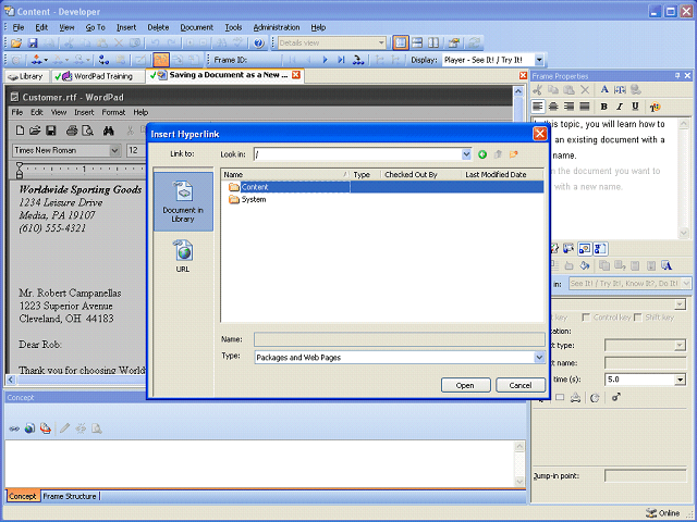 Screen image of this step