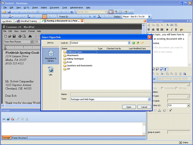 Screen image of this step