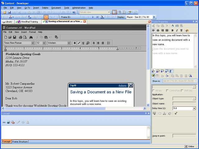 Screen image of this step
