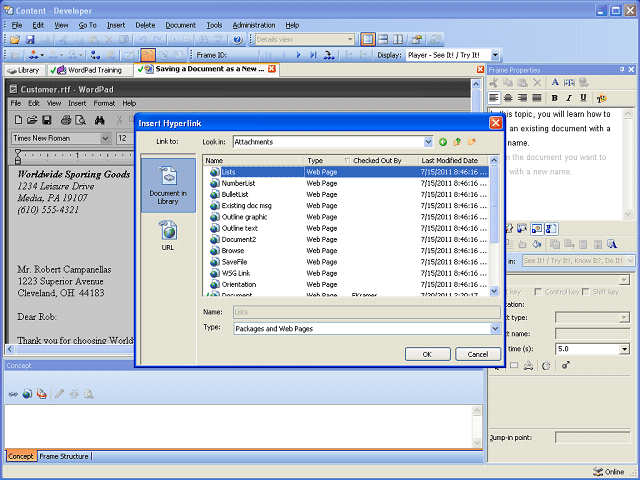 Screen image of this step