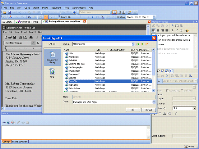 Screen image of this step