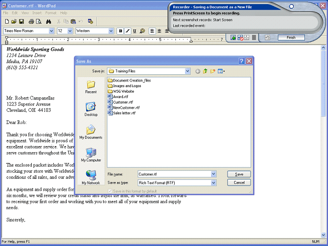 Screen image of this step