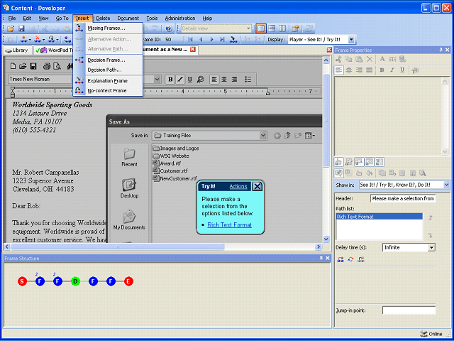 Screen image of this step