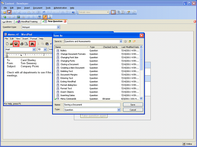 Screen image of this step