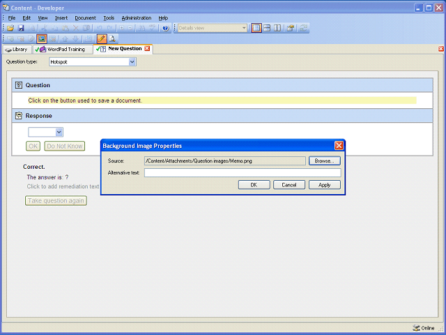 Screen image of this step