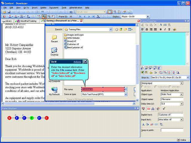 Screen image of this step