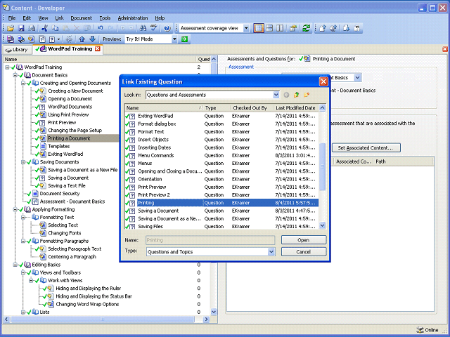 Screen image of this step
