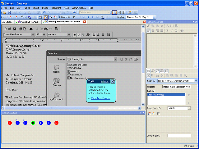 Screen image of this step