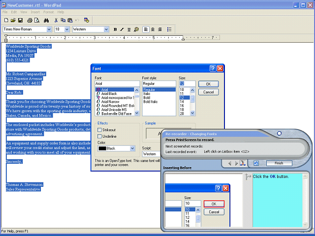 Screen image of this step