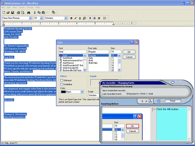Screen image of this step