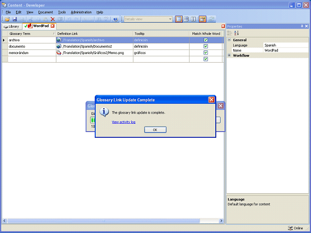 Screen image of this step