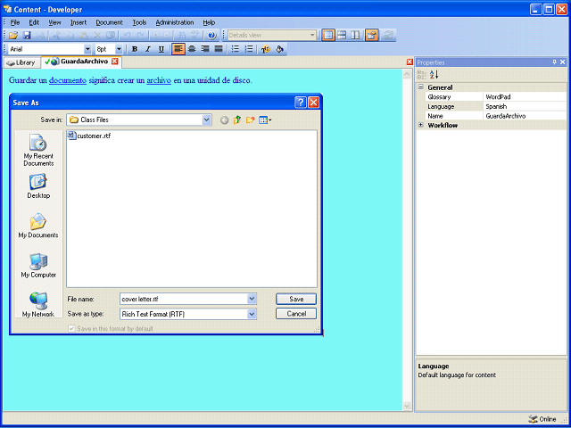 Screen image of this step