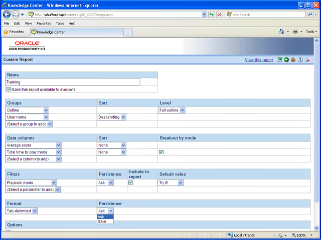 Screen image of this step