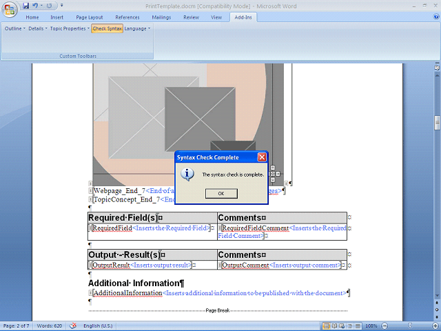 Screen image of this step