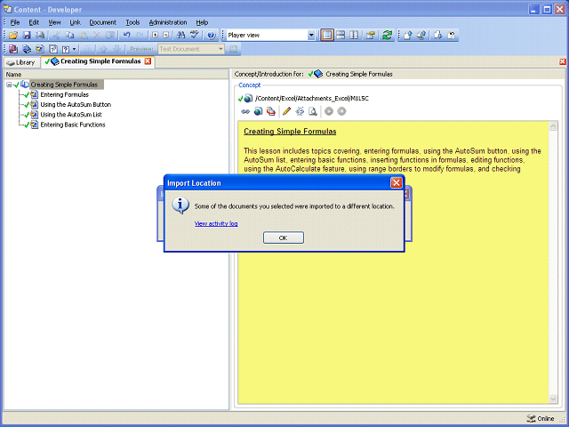 Screen image of this step