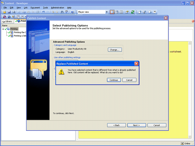 Screen image of this step