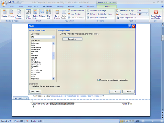 Screen image of this step