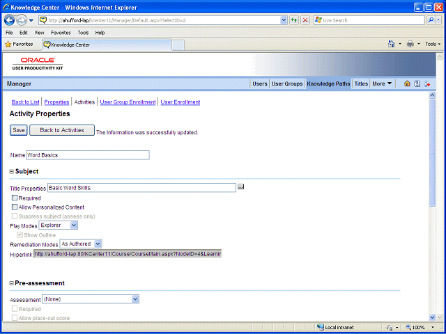 Screen image of this step