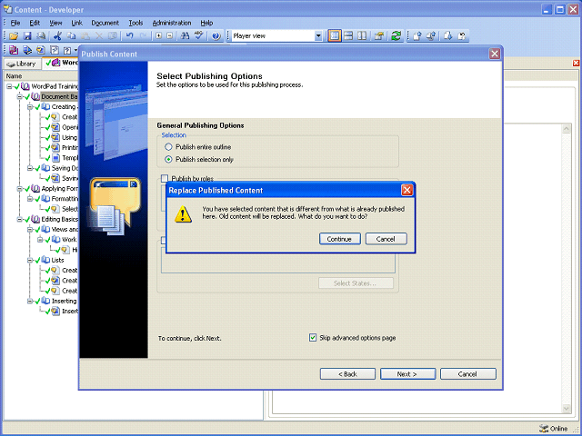 Screen image of this step
